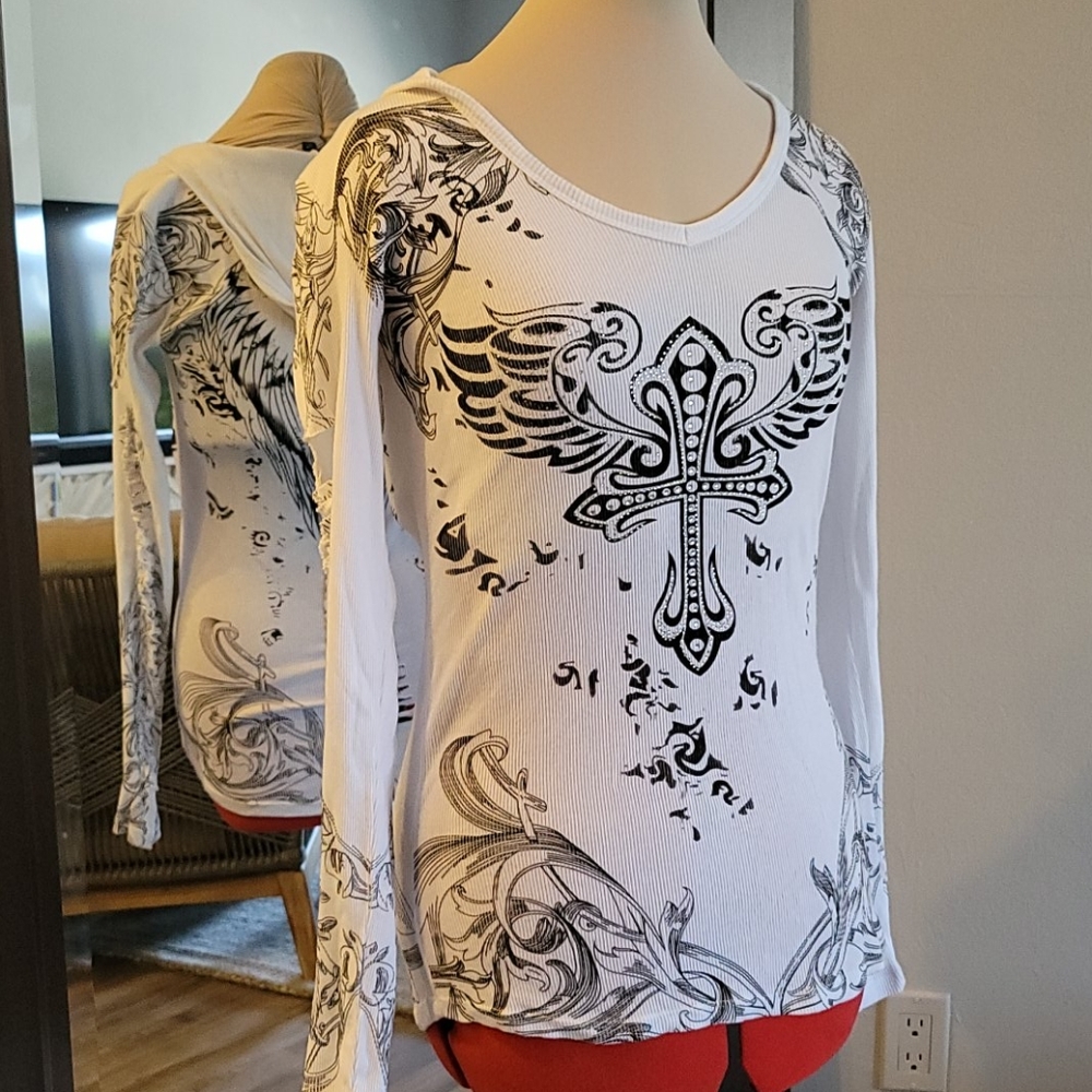 Embellished biker hoodie